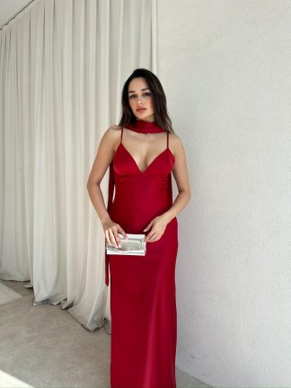 TALYA Elbise 9778 - Kırmızı 