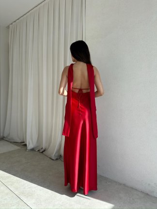 TALYA Elbise 9778 - Kırmızı - 3