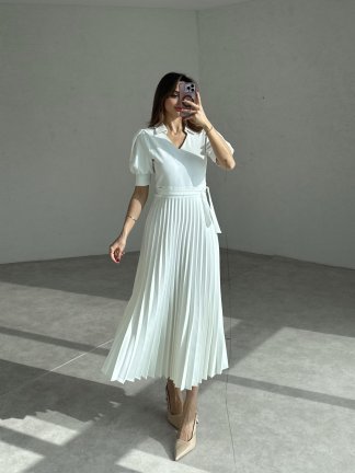 TAMARA Midi Elbise 1991 - Beyaz - 3