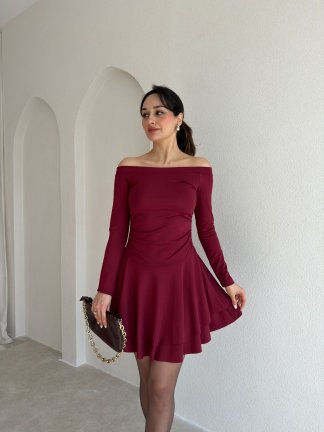 TAMİ Elbise 9067 - Bordo - 2