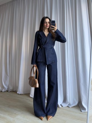 TAMİNA Denim Takım 1695 - Lacivert - 5