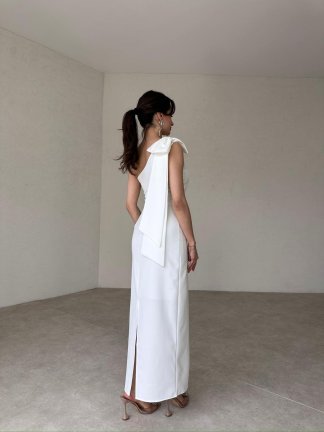 TAMORA Maxi Elbise 2136 - Beyaz - 3