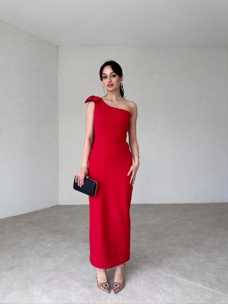 TAMORA Maxi Elbise 2136 - Kırmızı - 2
