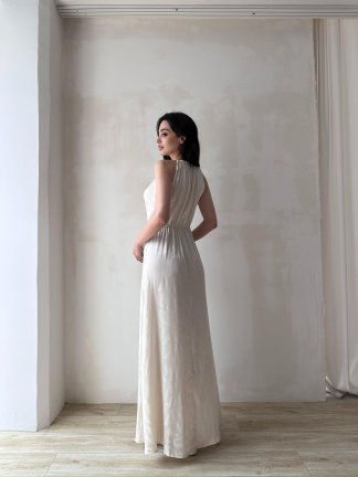 TARON Maxi Elbise 6489 - Krem - 3