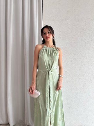 TARON Maxi Elbise 6489 - Yeşil 