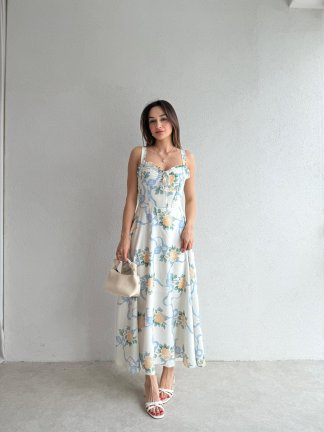 TEDLOCK Midi Elbise 2402 - Yeşil - 2