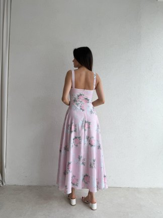 TEDLOCK Midi Elbise 2402 - Pembe - 3