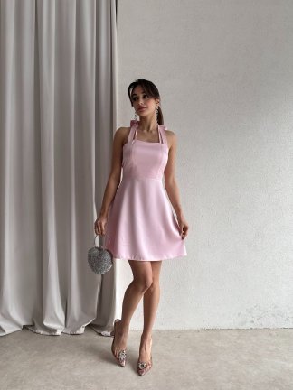 TEGAN Mini Elbise 3732 - Pudra - 3