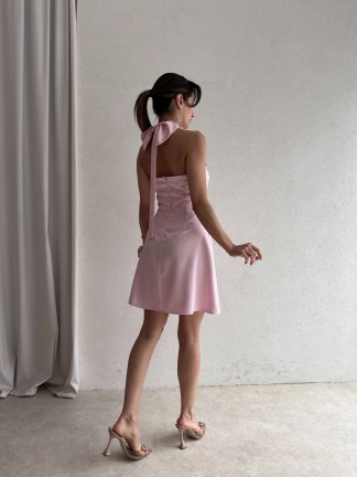 TEGAN Mini Elbise 3732 - Pudra - 4