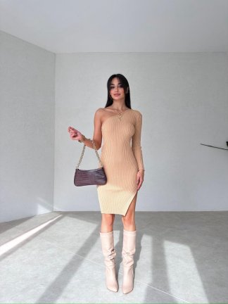 Tek Omuz Mini VENÜS Elbise 1293 - 2