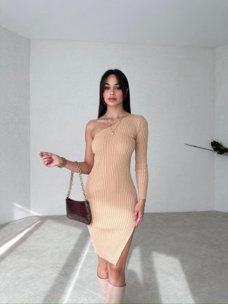 Tek Omuz Mini VENÜS Elbise 1293 - 1