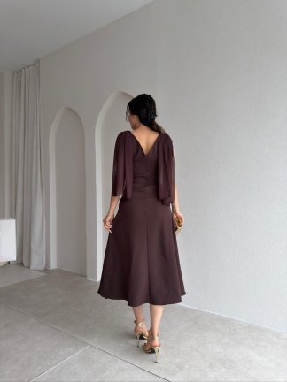 TERİER Midi Elbise 2222 - Acı Kahve - 3