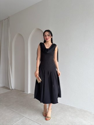 TERİER Midi Elbise 2222 - Siyah - 1