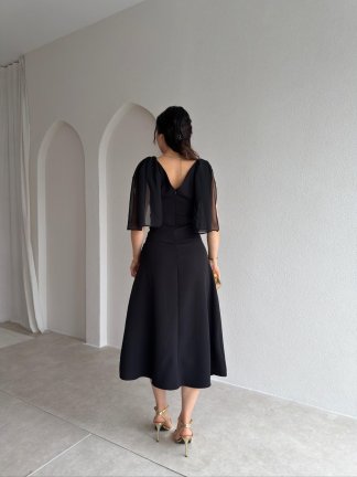 TERİER Midi Elbise 2222 - Siyah - 3