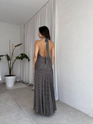 THANOS Maxi Elbise 8527 - Acı Kahve - 3