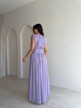 TİAGO Maxi Elbise 3706 - Lila - 4