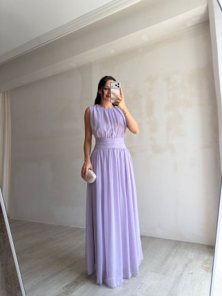 TİAGO Maxi Elbise 3706 - Lila - 3