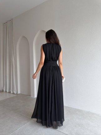 TİAGO Maxi Elbise 3706 - Siyah - 3
