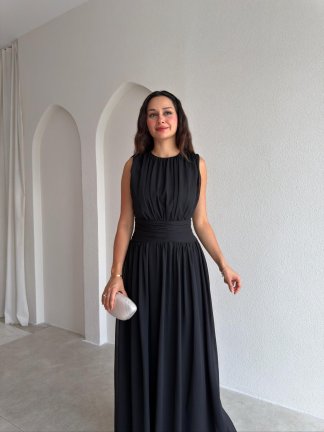 TİAGO Maxi Elbise 3706 - Siyah - 2
