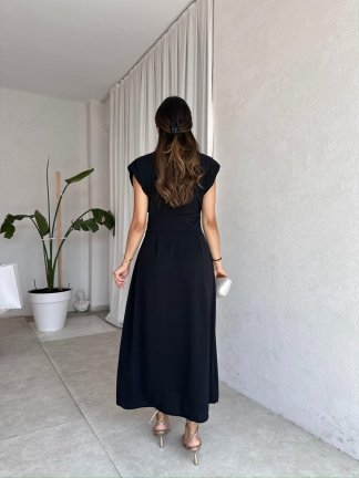 TİFFANY Midi Elbise 8077 - Siyah - 2