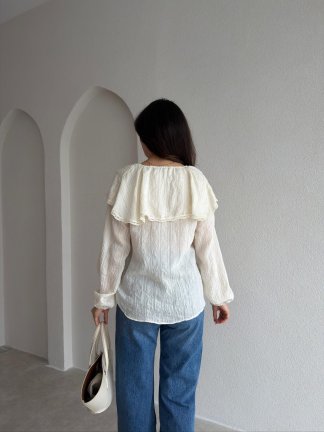 TİNKY Bluz 2391 - Krem Rengi - 3