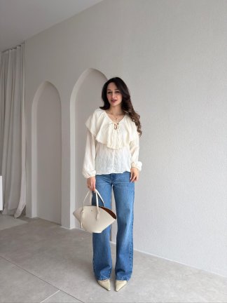 TİNKY Bluz 2391 - Krem Rengi - 2