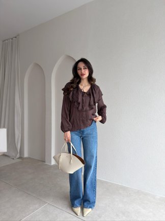 TİNKY Bluz 2391 - Acı Kahve - 2