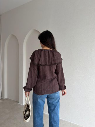 TİNKY Bluz 2391 - Acı Kahve - 3