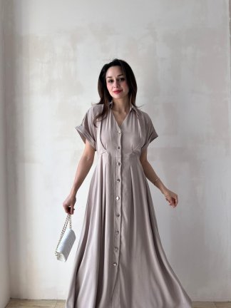 TİTA Maxi Elbise 4736 - Bej 