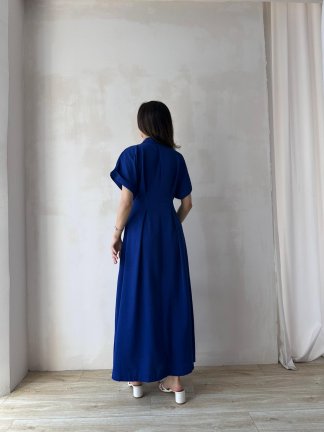 TİTA Maxi Elbise 4736 - Saks Mavisi - 3