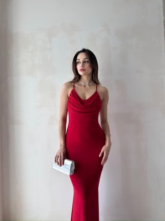 TOKYO Maxi Elbise 5748 - Kırmızı - 1