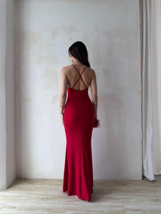 TOKYO Maxi Elbise 5748 - Kırmızı - 2
