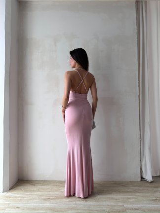 TOKYO Maxi Elbise 5748 - Pudra - 3