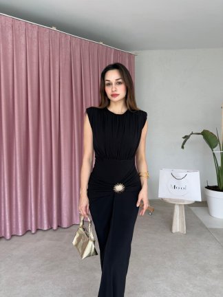 TOM Maxi Elbise 8843 - Siyah - 2