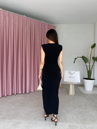 TOM Maxi Elbise 8843 - Siyah - 5