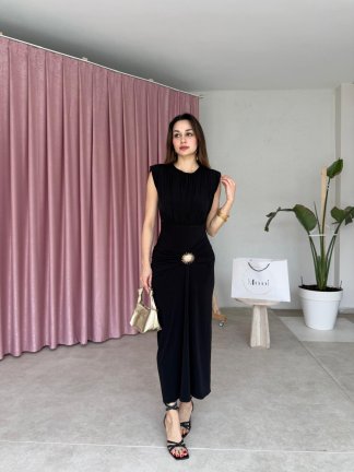 TOM Maxi Elbise 8843 - Siyah - 3