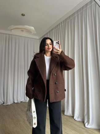 TOMRİS Kısa Kaban 8789 - Acı Kahve 