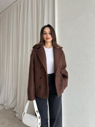 TOMRİS Kısa Kaban 8789 - Acı Kahve - 3