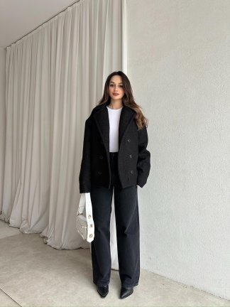 TOMRİS Kısa Kaban 8789 - Siyah - 4