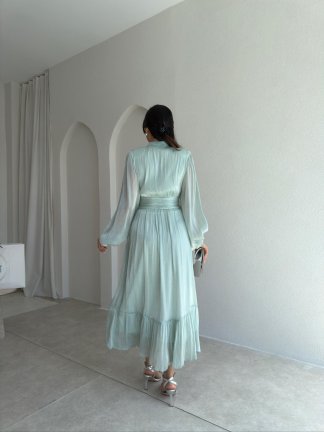 TORY Midi Elbise 6541 - Mint - 3