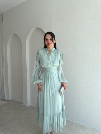 TORY Midi Elbise 6541 - Mint - 2