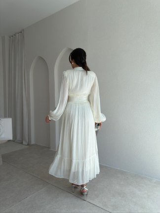 TORY Midi Elbise 6541 - Beyaz - 3