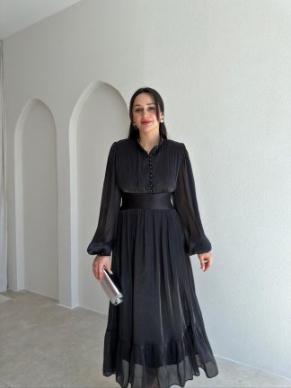 TORY Midi Elbise 6541 - Siyah - 2