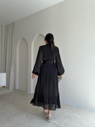 TORY Midi Elbise 6541 - Siyah - 3