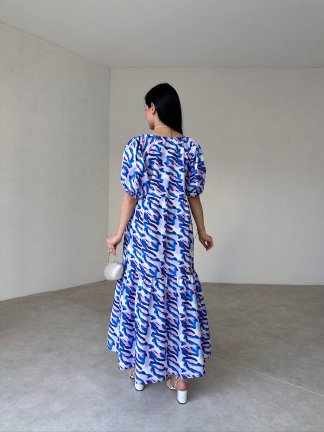 TOWNE Maxi Elbise 4634 - Lacivert - 3