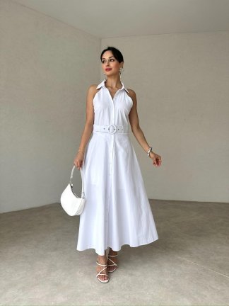 TRANTOW Maxi Elbise 6281 - Beyaz - 2