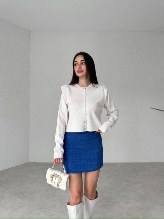 Triko DRACULA Hırka 2345 - Krem - 1