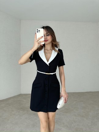 TULİP Mini Elbise 7566 - Siyah - 2
