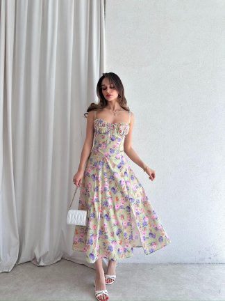 TULPAN Midi Elbise 1394 - 2
