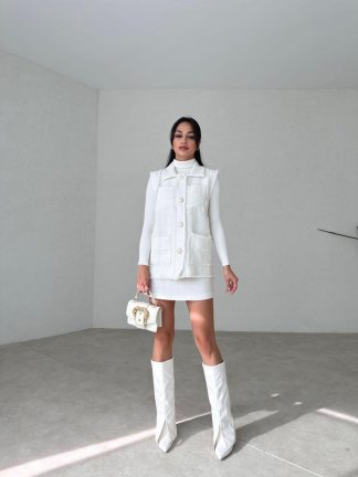 Tüvit SKODA Yelek 2333 - Beyaz - 3